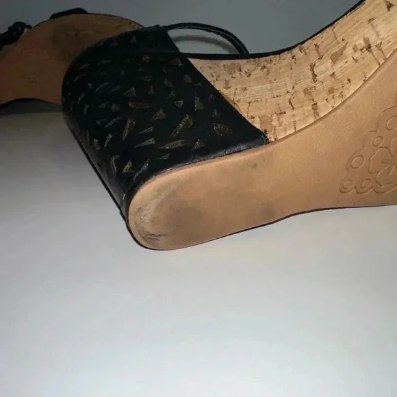 Women's Not Rated Black Wedges Size 7.5 - Picture 8 of 11